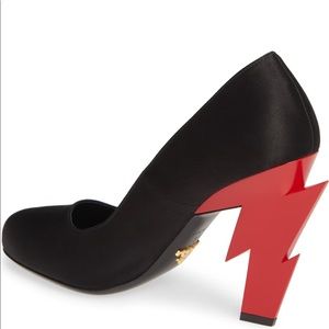 Prada | Shoes | Prada Calzature Donna Lightning Bolt Heel Pump | Poshmark